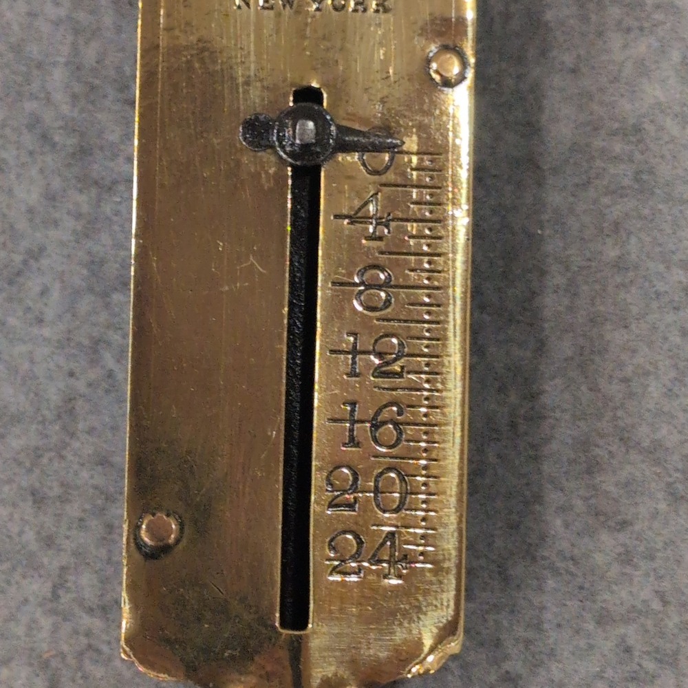 c. 1860s Morton & Bremner NY Antique Brass‎ Spring Scale 24lb Primitive Balance - Picture 3 of 5